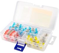 NEO TOOLS Gaine thermorétractable auto-rétractable, 100 pcs (0,25 - 6,0 mm) ; résistance à la traction et mécanique, gaine transparente pour faciliter le raccordement des fils ; boîte avec compartimen