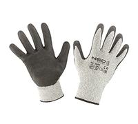 NEO TOOLS Gants de protection anti-coupures, 4X43D, revêtement nitrile sans coutures, gants industriels disponibles en taille 8, 100% polyester