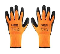 NEO TOOLS Gants de travail isolés, polyester revêtu de latex, EN ISO 13997 X, résistants à l'abrasion, aux coupures, résistants à la déchirure, revêtement antidérapant ; tailles 8-10
