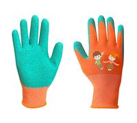 NEO TOOLS - Gants de travail robustes pour enfants, en polyester avec revêtement en latex - Taille 3/4/5 - Catégorie I, matériau extérieur respirant, bon ajustement, fermeture avec cordon de serrage