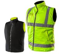 NEO TOOLS Gilet de sécurité professionnel 2en1, réversibles, réfléchissants d'un côté, gilet en polaire, gilet de sécurité, gilet fonctionnel, poches multifonctions, S-XXXL, jaune, XXXL