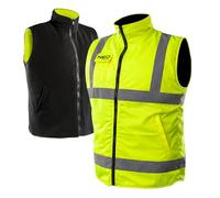 NEO TOOLS Gilet de Sécurité Professionnel 2en1 en Polaire, Coupe-vent et Imperméable ou ensemble avec Pantalon Imperméable - Taille. S-3XL pour Hommes | Réversibles, Réfléchissants d'un Côté