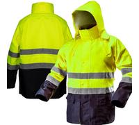 NEO TOOLS Hi-Vision Werk Jas Met Microfleece Geel XL/54 Poliester Oxford Binnenkant Bewerkt Met Fleece Water En Wind Bestendig ISO 20471:2013 ISO 1368