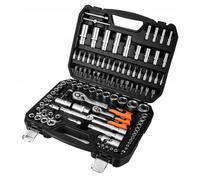 NEO TOOLS Jeu de 108 clés 1/2" 1/4" dans un coffret robuste | Jeu de clés à douille en acier CrV | Kit complet pour atelier, garage, bricolage