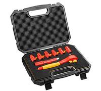 NEO TOOLS Jeu de clés à douille 1000V | Jeu de 8 pièces, acier CrV, douilles hexagonales 10-19 mm, cliquet, rallonge | Pour l'électricien, dans une valise