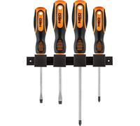 NEO TOOLS Jeu de tournevis 4 pces ; en acier CrV ; résistant aux produits chimiques, aux huiles et aux graisses