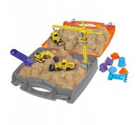 NEO TOOLS Kit de jouets cinétiques avec 0,75 kg de sable magique avec jouets : chantier, pelleteuse, pelleteuse, rouleau, grue pour enfants à partir de 3, 4, 5, 6, 7, 8, 9