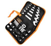 NEO TOOLS Kit d'outils de moto - 25 pièces. - Étui souple - Pour motos de différentes marques et modèles - Pour les professionnels et les bricoleurs - 5 clés mixtes, 4 six pans creux 3/8"