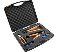NEO TOOLS Kit d'outils photovoltaïques 5 pièces, acier au chrome-vanadium, certificat TÜV, pince à dénuder, une pince à sertir pour connecteur MC4, une clé pour connecteur MC4/MC3 et un coupe-câble