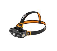 NEO TOOLS Lampe de poche frontale rechargeable 10W, max. 1000 Lm,portée 200m, LED Cree L2 + LED, IP20, 2000mAh 3.7 Li-Ion, USB, 6 fonctions d'éclairage 100%, 70%, 45%, 12%, stroboscopique, SOS, lumièr