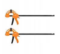 NEO TOOLS Lot de 2 serre-joints à une main - Envergure 600 mm (24") - 2 en 1 pour tendre - Force de serrage 135 kg - Serre-joint, pince à main, tendeur en bois