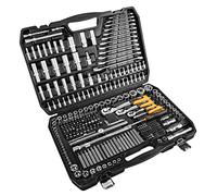 NEO TOOLS Lot de 300 clés 1/2", 3/8", 1/4", emballées dans une valise, recommandées pour une utilisation en atelier, service, garage, en déplacement