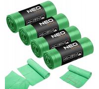NEO TOOLS Lot de 4 rouleaux de sacs poubelle extra résistants Vert 120 l