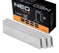 NEO TOOLS Lot de 4000 agrafes galvanisées pour agrafeuse pneumatique NEO modèle 14-570 GA18 type 90 (4K) Longueur 10-40 mm - Fil d'acier galvanisé résistant à la corrosion (28 mm)