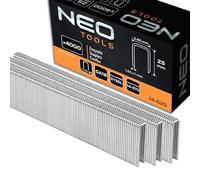 NEO TOOLS Lot de 4000 agrafes galvanisées pour agrafeuse pneumatique NEO modèle 14-570 GA18 type 90 (4K) Longueur 10-40 mm - Fil d'acier galvanisé résistant à la corrosion (25 mm)