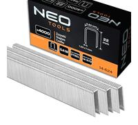 NEO TOOLS Lot de 4000 agrafes galvanisées pour agrafeuse pneumatique NEO modèle 14-570 GA18 type 90 (4K) Longueur 10-40 mm - Fil d'acier galvanisé résistant à la corrosion (22 mm)
