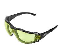NEO TOOLS Lunettes de protection avec insert en mousse - Résistantes aux chocs - Protection latérale et UV - Différentes versions (avec insert en mousse, verres jaunes, classe de résistance FT)