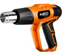 NEO TOOLS Machine à roder les cylindres 2000W, plage de température:I : 50ºC, II : 70-600ºC, débit d'air 300-500 l/min, (LxH) 250 x 190 mm, masse 0,77 kg, accessoires 4 buses, grattoir avec poignée, c