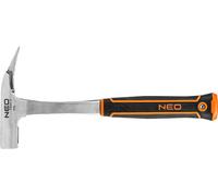 NEO TOOLS Marteau de charpentier 600 g, construction monolithique, surface de frappe trempée, poignée bi-matière, certificats GS, Rheinland DIN 1193
