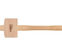 Neo Tools Marteau en bois dur pour menuiserie, ébénisterie et charpente 300g, 100x70x46 mm, longueur 320 | pour chantiers, artisans, loisirs et bricolage