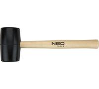 Neo Tools marteau en caoutchouc, revêtement en caoutchouc noir, avec une poignée en bois clair 58 mm/450 g