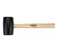 Neo Tools marteau en caoutchouc, revêtement en caoutchouc noir, avec une poignée en bois clair 63 mm/680 g