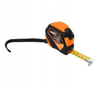 NEO TOOLS Mètre ruban professionnel 5 m - Ruban en nylon et acier - Crochet magnétique - Boutons d'arrêt automatique - Largeur de bande : 25 mm - Précision MID - Boîtier antidérapant - Pince de