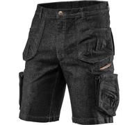 NEO TOOLS Noir court - Pantalon de travail en denim - Pantalon de sécurité Pantalon de protection vêtements de travail d'été - Taille XS