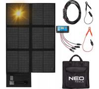 NEO TOOLS Panneau solaire portable Chargeur 100/120/140/200W, chargeur solaire ; pour recharger les appareils USB ; banque d'énergie portable, Outdoor imperméable Camping Survival (120W)