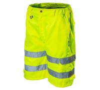 NEO TOOLS Pantalon de sécurité Court pour Homme - 80% Polyester avec 20% Coton - 245 g/m² - Respirant - Poches Multifonctions, Jaune, S