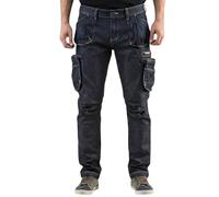 NEO TOOLS Pantalon de Travail Homme ou Ensemble Komplet vec Veste Polaire - Taille XS à 3XL- Aspect Denim Pantalon de Travail pour Hommes - Design Tendance, Cargo Pantalon de Travail Durab