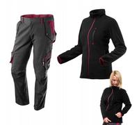 NEO TOOLS Pantalon de travail pour femme ou ensemble avec veste de travail en polaire et pantalon Tailles S à XXL | Design tendance, pantalon avec de nombreuses poches multifonctions, genoux profilés,