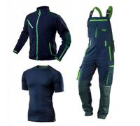 NEO TOOLS Pantalon de travail + veste de travail en polaire + t-shirt de travail | Ensemble de vêtements de travail de qualité supérieure pour hommes Tailles S à 3XL - Vêtements de travail durables de