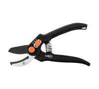 NEO TOOLS Pince à enclume 185 mm, portée jusqu'à 15 mm, distance réglable, lames avec revêtement antiadhésif, poignée ergonomique avec composants souples, pour bois dur et sec