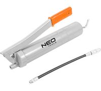NEO TOOLS Pompe à graisse avec poignée pistolet, robuste, flexible - Pompe à graisse à levier manuel - Pompe à graisse avec flexible en caoutchouc