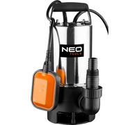 NEO TOOLS Pompe submersible pour eaux usées en acier inoxydable (débit de 17.000l/h, hauteur de refoulement de 9m, 900W, granulométrie de 25mm) Pompe submersible pour eaux usées