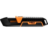 NEO TOOLS Professional Couteau pliant universel - Cutter en acier - Filmogène - Lame rétractable à ressort