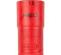 NEO TOOLS Professional Douille 1/2" à six pans creux CrV isolée pour un électricien - 18 mm