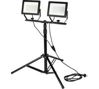 NEO TOOLS Projecteur double 200W SMD LED 17000lm ; sur pied télescopique 1,8m ; 230 V 50 Hz ; angle d'éclairage 110 degrés ; IP65 ; atelier, studio photo ; câble 3m ; aluminium