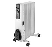 NEO TOOLS Radiateur à huile 2000W - Radiateur électrique à 9 ailettes, 3 niveaux de chauffage, thermostat réglable, protection contre la surchauffe et roulettes