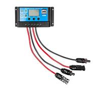 NEO TOOLS Régulateur de panneau solaire 20 A, 12/24 V, régulateur de tension pour tous les types de batteries au plomb; PWM à 3 niveaux, destiné au panneau solaire, contrôleur USB