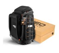 NEO TOOLS Sac à dos à outils 20 l I Poches pour accessoires | Sac à dos à outils avec fond en caoutchouc, sac à dos robuste avec renfort pour électriciens, plombiers, travailleurs d'entretien 26