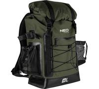 NEO TOOLS Sac à dos étanche, capacité 30 litres, 4en1, couleur vert foncé, sangles latérales réglables, 2 poches, PVC 600D vert, militaire