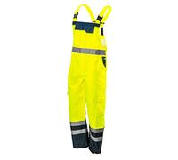 NEO TOOLS Salopette de sécurité imperméable pour homme 100 % polyester Oxford avec revêtement PU, bretelles réglables, jaune, L