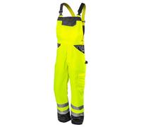 NEO TOOLS Salopette de sécurité pour homme, 80 % polyester et 20 % coton, 245 g/m², taille élastique et bretelles réglables., jaune, L
