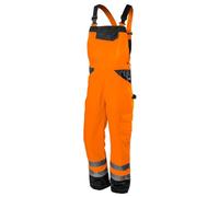 NEO TOOLS Salopette de sécurité pour homme, 80 % polyester et 20 % coton, 245 g/m², taille élastique et bretelles réglables., Orange, L