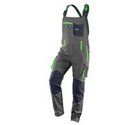 NEO TOOLS Salopette de travail de qualité supérieure pour homme, 100 % coton, 210 g/m², Ripstop, taille XS-3XL, zone des genoux renforcés en Cordura, éléments réfléchissants (XS)