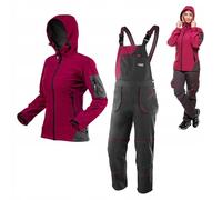 NEO TOOLS Salopette de travail pour femme ou ensemble avec veste et salopette Taille S à XXL | Design tendance Pantalon de travail pour femme avec bretelles élastiques, poches compensées, renforcées