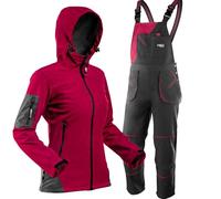 NEO TOOLS Salopette de travail pour femme ou SET avec veste et salopette Taille S - XXL | Design moderne, Salopette de travail pour femme avec bretelles élastiques, poches dissimulées, renforcée, M