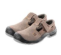 NEO TOOLS Sandales de sécurité pour homme de classe S1 SRC en cuir; Chaussures de travail renforcées, semelle antidérapante et antistatique, résistant aux chocs, embout composite